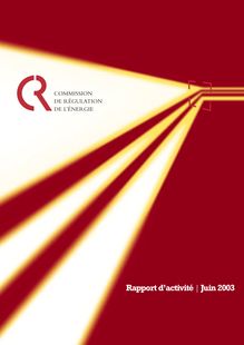 Commission de régulation de l énergie - Rapport d activité : juin 2003