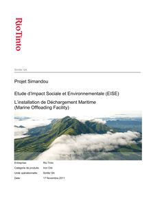 Projet Simandou Etude d Impact Sociale et Environnementale (EISE ...