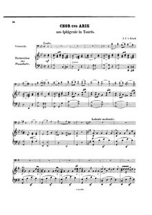 Partition de piano, Iphigénie en Tauride, Tragédie en quatre actes par Christoph Willibald Gluck