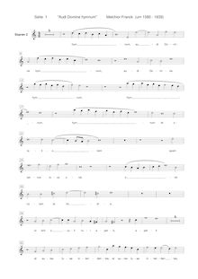 Partition Soprano 2 , partie, Audi Domine hymnum, Franck, Melchior