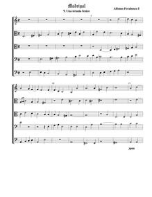 Partition , Una strania fenice - original keyComplete score (A T T B B), madrigaux