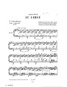 Partition No., Au grand, Scènes maritimes, Op.12, Chesnet, René