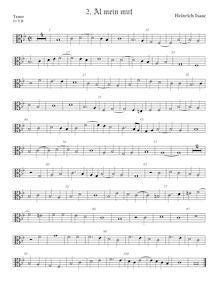 Partition ténor viole de gambe, alto clef, Secular travaux, Isaac, Heinrich par Heinrich Isaac