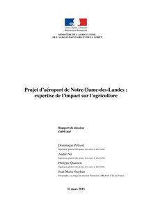 Projet d aéroport de Notre-Dame-des-Landes : expertise de l impact sur l agriculture