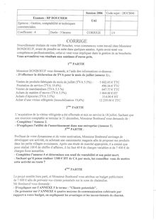 Corrige BP BOUCHER Gestion Comptabilite et techniques commerciales 2006
