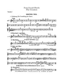 Partition trompette 1, 2 (en C, D, B♭), Die Schöpfung, Hob.XXI:2