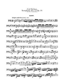 Partition Basses, Symphony No. 2, Op.16 De Fire Temperamenter, The Four Temperaments