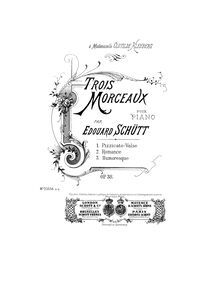 Partition No.1 - Pizzicato-Valse, 3 Morceaux, Op.38, Schütt, Eduard