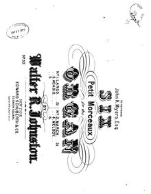 Partition , March en F major, Compositions pour orgue, Petits Morceaux