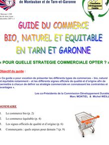 Guide Commerce bio, naturel et équitable en Tarn - « POUR QUELLE ...