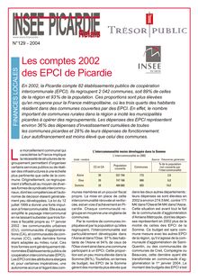 Les comptes 2002 des EPCI de Picardie