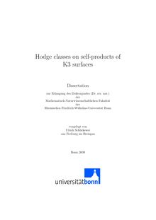 Hodge classes on self-products of K3 surfaces [Elektronische Ressource] / vorgelegt von Ulrich Schlickewei