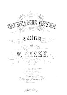 Partition complète (S.240/1), Gaudeamus igitur, Chanson des étudiants. Paraphrase