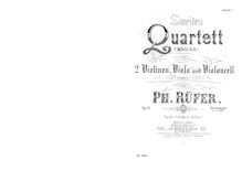 Partition parties complètes, corde quatuor No.2, E♭ major, Rüfer, Philipp