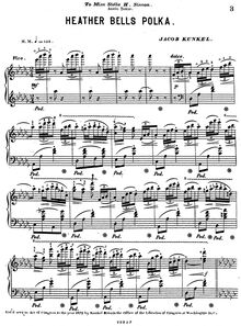 Partition , Polka, Heather Bells, 3 Pieces for the Piano, A♭ Major; D♭ Major; E♭ Major