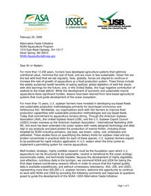 NOAA-USDA Alternative Aquaculture Feeds Initiative - Public Comment