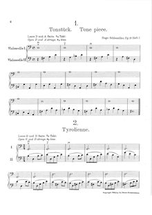 Partition Book 1, Die allerersten Vortragsstueckchen des jungen Cellisten, Op.19 par Hugo Schlemüller
