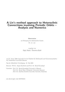 A Lin s method approach to heteroclinic connections involving periodic orbits [Elektronische Ressource] : analysis and numerics / Thorsten Rieß