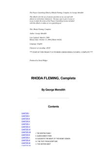 Rhoda Fleming — Complete