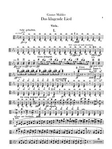 Partition altos, Das Klagende Lied, Mahler, Gustav