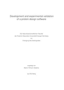 Development and experimental validation of a protein design software [Elektronische Ressource] / vorgelegt von Martin Tillmann Stiebritz