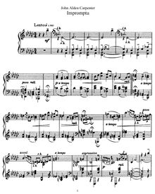 Partition , Impromptu, Two Piano pièces, Carpenter, John Alden