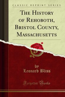 History of Rehoboth, Bristol County, Massachusetts
