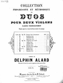 Partition No., violon 1, 3 Duos brillants, Alard, Jean Delphin