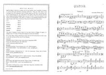 Partition parties complètes, corde quatuor No.1, Op.7, C major, Winkler, Aleksandr