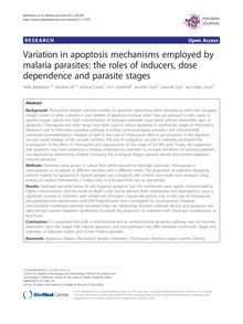 Variation in apoptosis mechanisms employed by malaria parasites: the roles of inducers, dose dependence and parasite stages