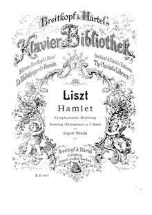 Partition complète, Hamlet, Symphonic Poem No.10, Liszt, Franz par Franz Liszt