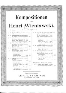 Partition complète et , partie, 2 Mazurkas, Wieniawski, Henri