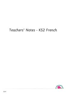 Teachers  Notes - KS2 French