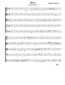 Partition 3, Ad te levavi - original keyComplete score (Tr T T B B), Motets