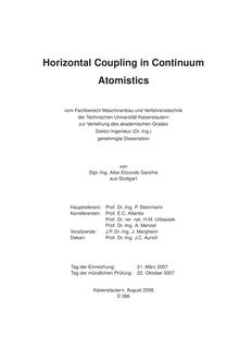 Horizontal coupling in continuum atomistics [Elektronische Ressource] / von Aitor Elizondo Sanchis