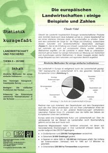Statistik kurzgefaßt. Landwirtschaft und Fischerei Nr. 25/1999. Die europäischen Landwirtschaften