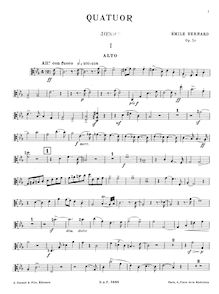 Partition viole de gambe, Piano quatuor, Op.50, C minor, Bernard, Émile