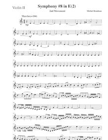 Partition violons II, Symphony No.8, E major, Rondeau, Michel par Michel Rondeau