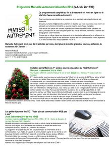 Programme Marseille Autrement décembre 2010 (MAJ du 20/12/10)