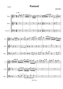 Partition Pastoral, Trio para Flauta, Oboé e fagote, Pinheiro, Rui Pedro
