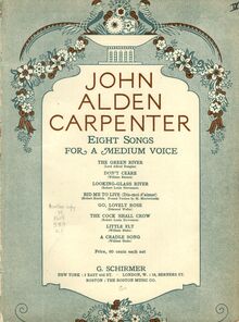 Partition couverture couleur, Don t ceäre, F major, Carpenter, John Alden