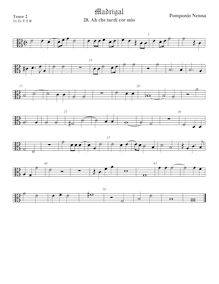 Partition ténor viole de gambe 2, alto clef, Madrigali a 5 voci, Libro 5