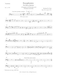 Partition Trombone, Eucaphonies pour Brass quintette, St. Clair, Richard