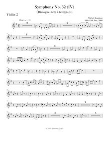 Partition violons II, Symphony No.32, C major, Rondeau, Michel par Michel Rondeau
