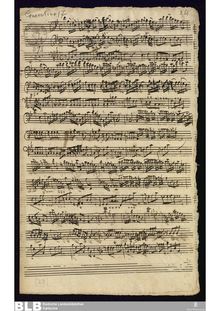 Partition complète, Trio Sonata en B-flat major, B♭ major, Molter, Johann Melchior