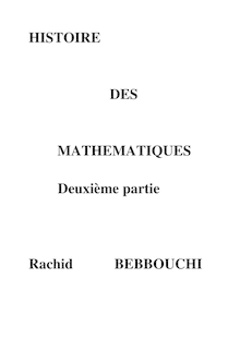 Histoire des maths le livre deuxième partie - CHAPITRE V