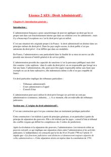 Droit administratif licence 2 aes