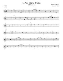 Partition ténor viole de gambe, octave aigu clef, Gradualia I, Byrd, William