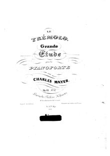 Partition complète, 3 Etudes, Grandes Etudes, Mayer, Charles par Charles Mayer