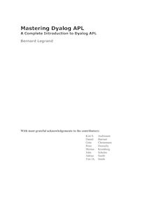 Dyalog APL - Tutorial